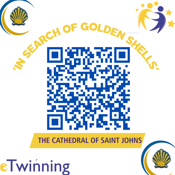 etwinning1 Kod QR projektu eTwinning "In search of golden shells", prowadzący do materiałów o Katedrze Świętych Janów (The Cathedral of Saint Johns).